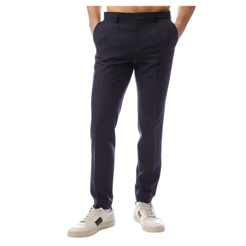Hugo Mens Hesten Wool Blend Pants / Dark Blue